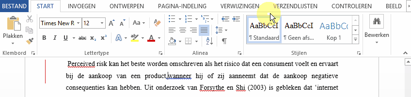 Klik voor volledige grootte Wijzigingen weergeven Word 2013