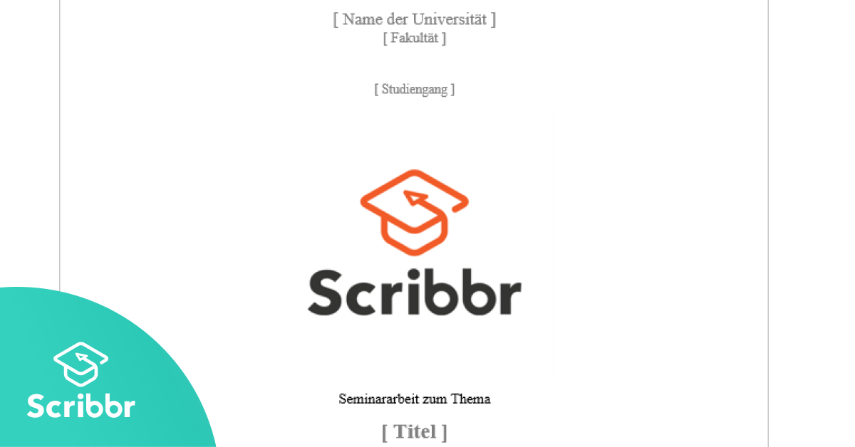 Ein Perfekter Erster Eindruck Das Deckblatt Der Seminararbeit