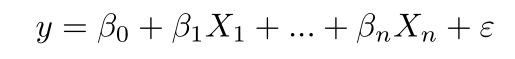 Multiple linear regression formula