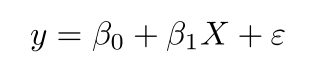 Simple linear regression formula
