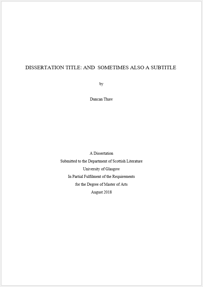 Dissertation Title Page