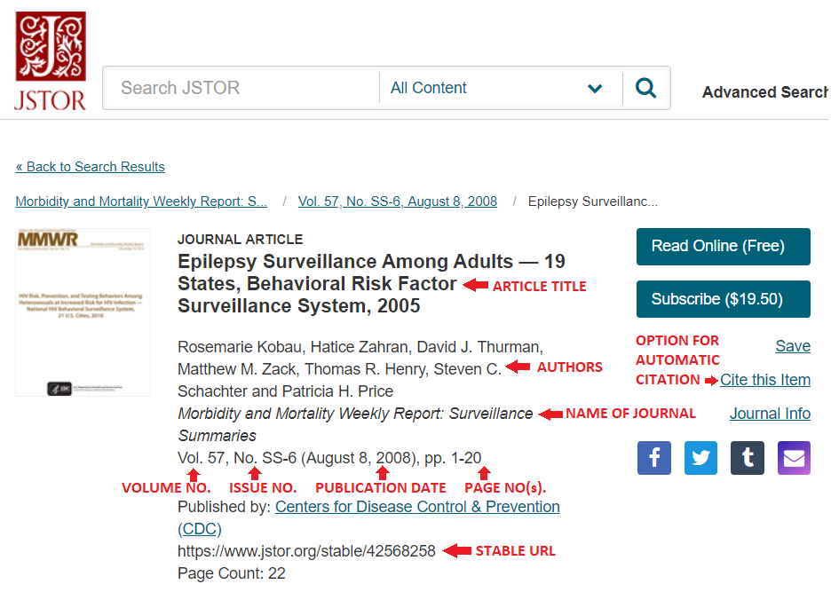 Apa Citation Example For Online Journal Article 4867