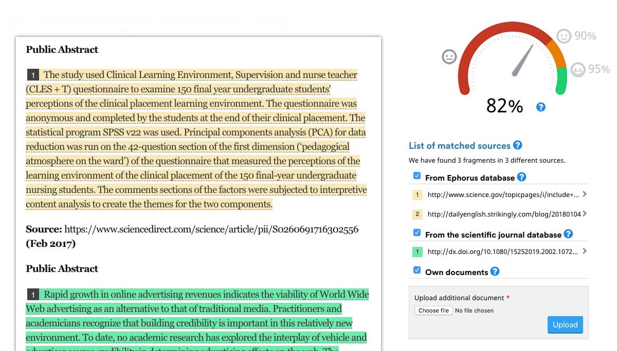 turnitin plagiarism checker