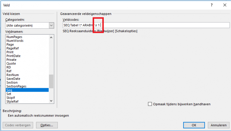 Stappenplan nummering van APAtabellen en figuren in de