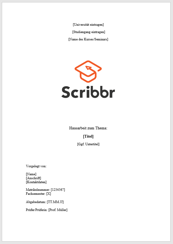 Tipps Erstellung Gestaltung Vom Deckblatt Einer Bachelorarbeit