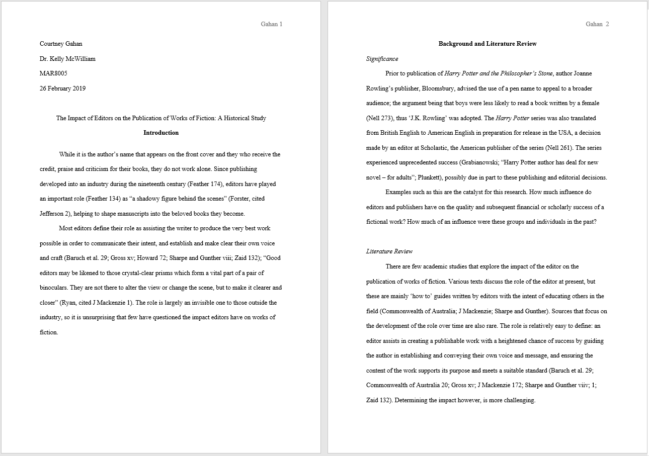 examples of mla essay