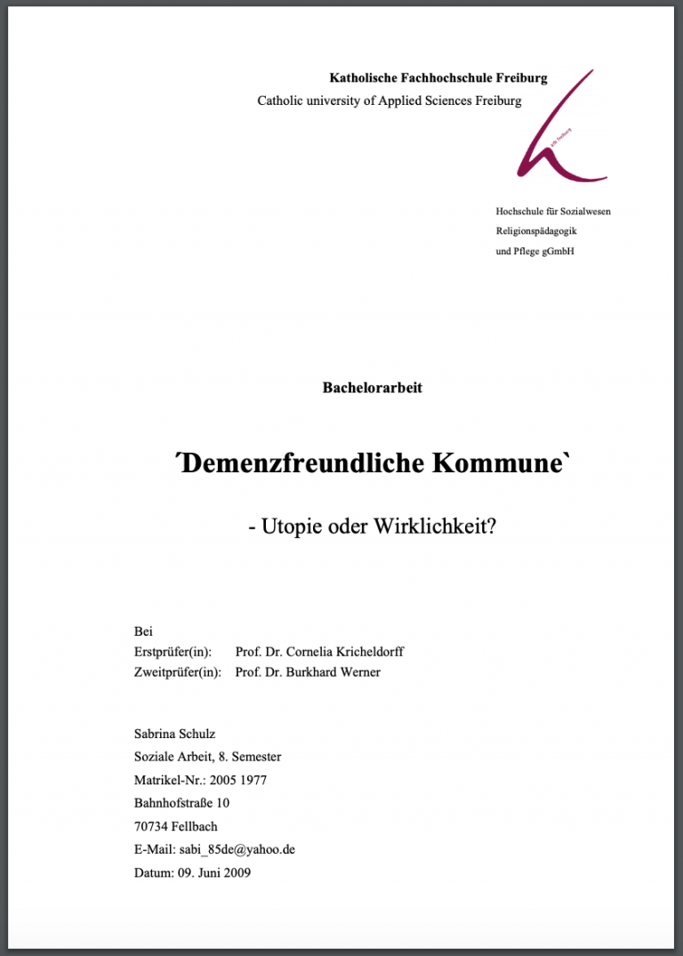Uni Kassel Soziale Arbeit Bachelorarbeit und Masterarbeit Beispiele als PDF