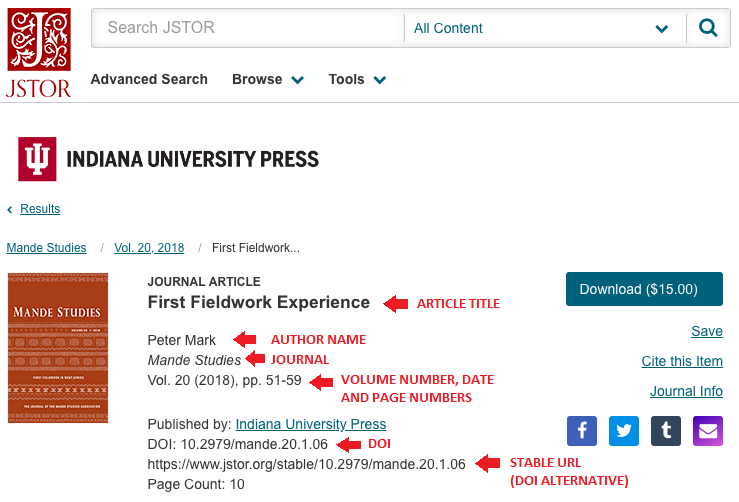 Mla Journal Article Citation Format Works Cited In Text Citation