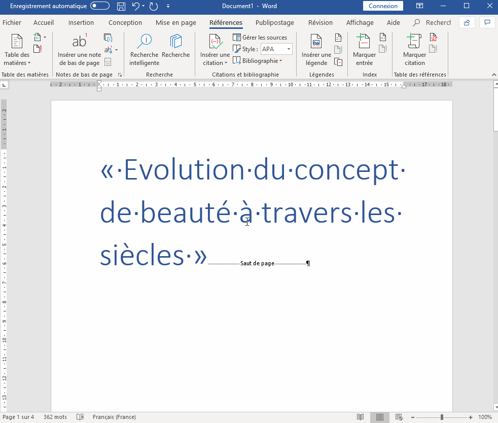 Pagination Word A Partir De La 4eme Page