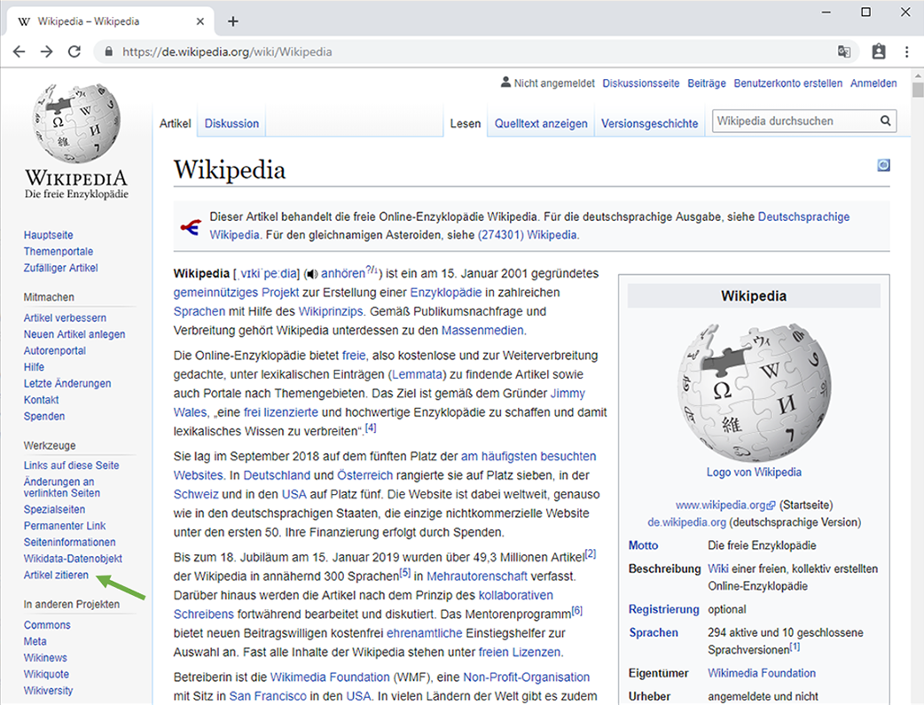 Wikipedia zitieren und Quellenangaben finden - So geht's richtig