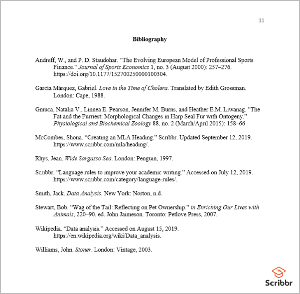 bibliography paper chicago