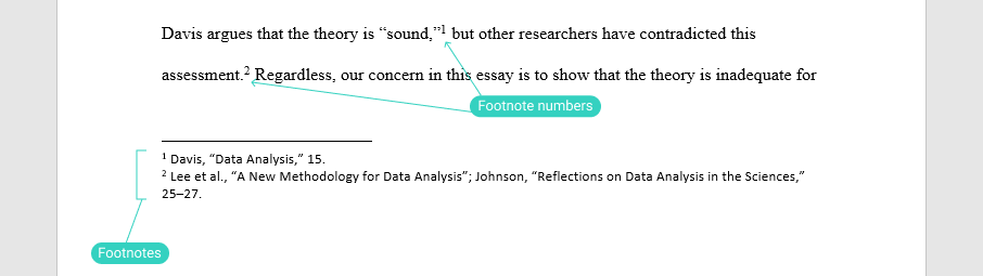how to make footnotes in word different on every page