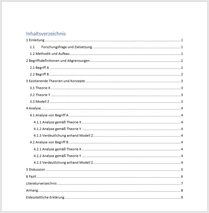 Seminararbeit 15 Punkte Beispiel