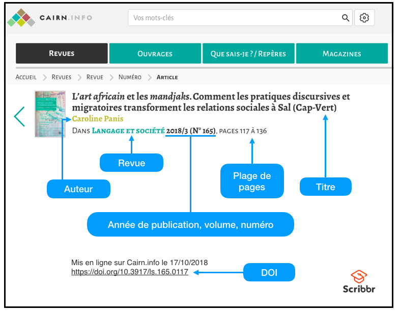 Exemple Apa Article De Revue