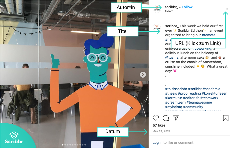 Beiträge aus Social Media zitieren Mit Beispielen