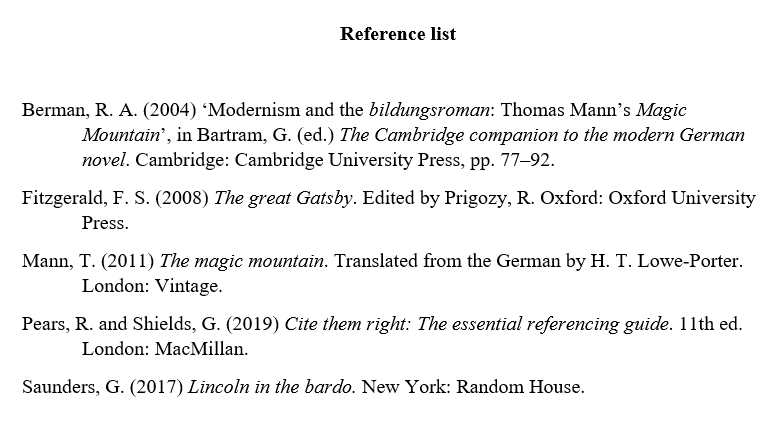 how to list references in essay
