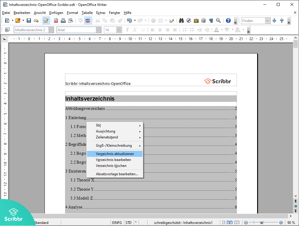 Inhaltsverzeichnis-OpenOffice-aktualisieren