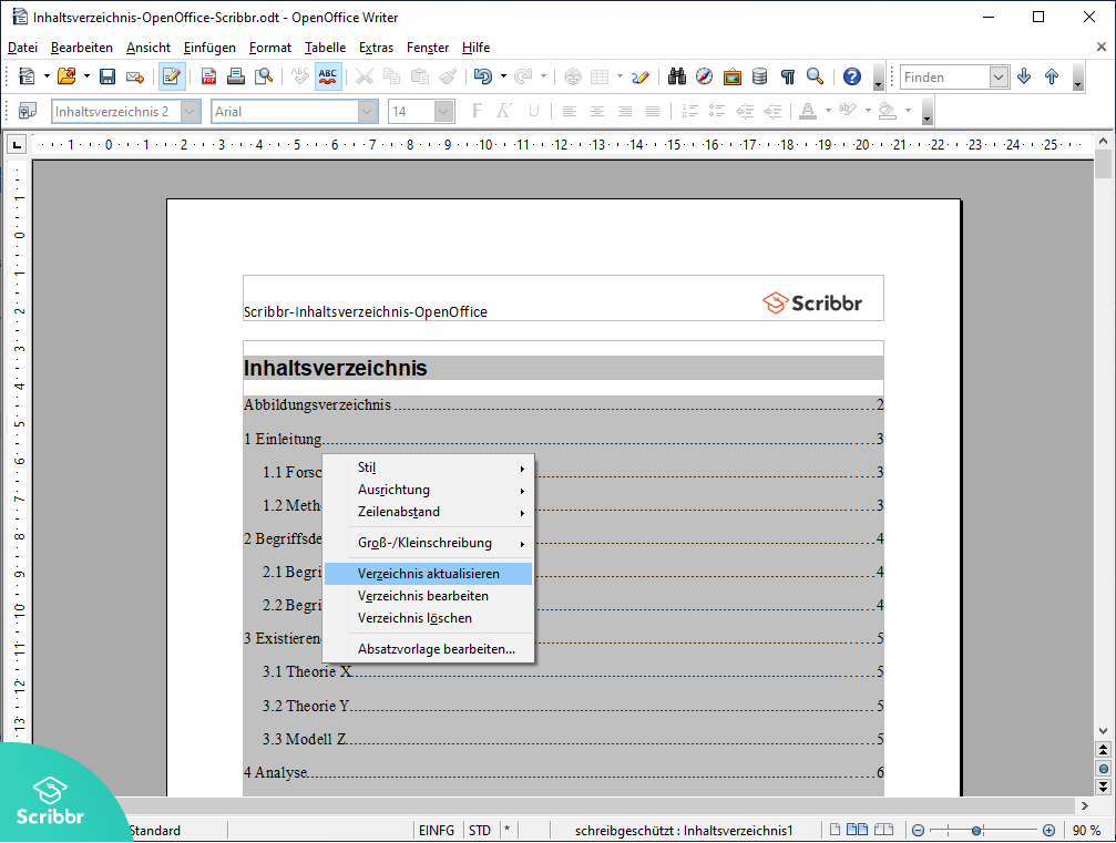 Automatisches Inhaltsverzeichnis In Openoffice Erstellen