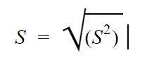 Formula to calculate standard deviation