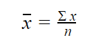 Sample mean formula