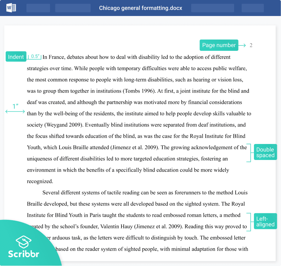 Format d'un article de style Chicago