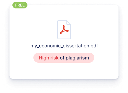 Free plagiarism risk analysis