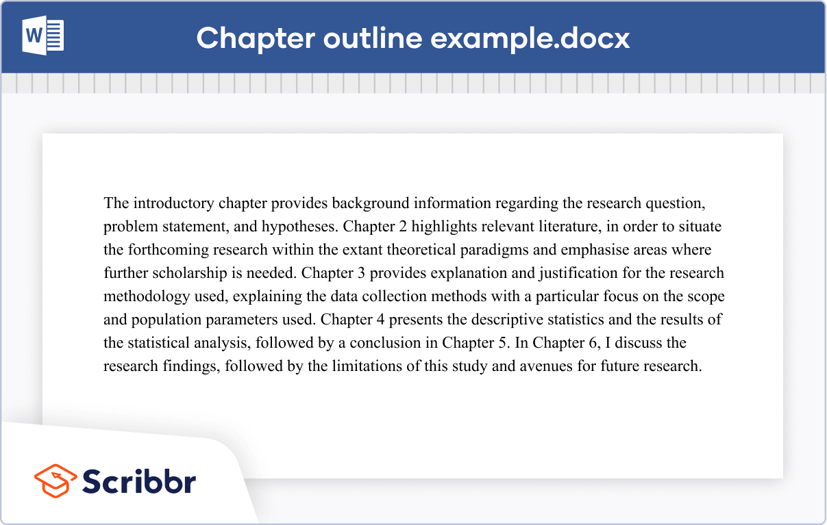 Chapter outline example British English