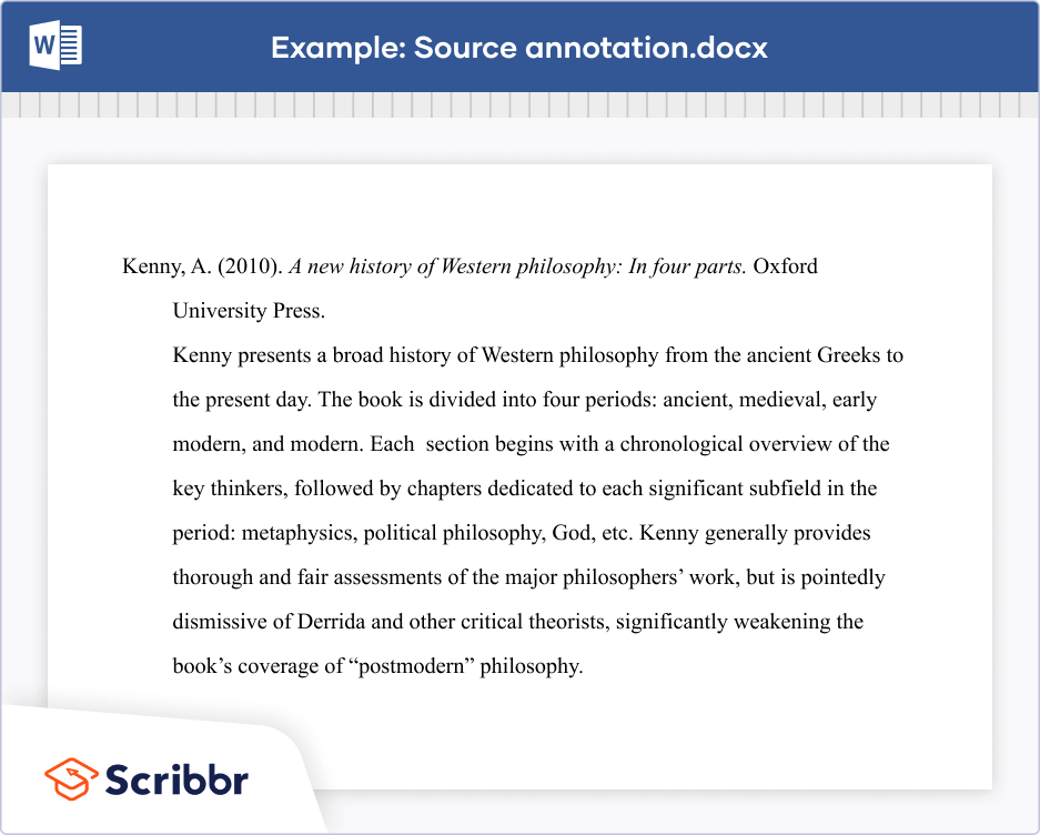 what is the definition of annotated bibliography